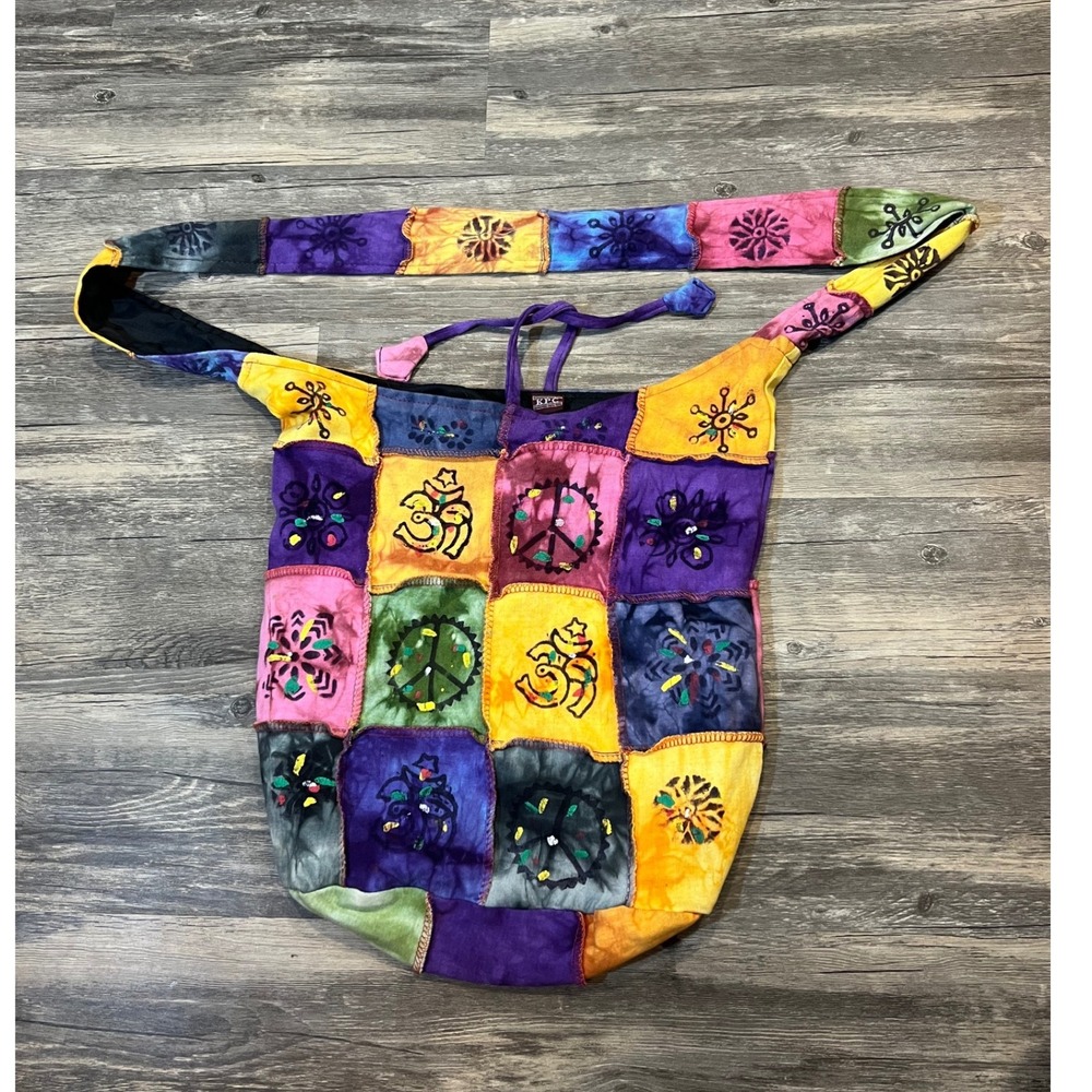 Bohemian Boho Crossbody Bag Purse Artsy Hippie Flowers Peace Patchwork Festival